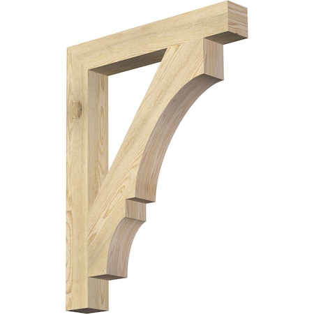 Ekena Millwork Balboa Block Rough Sawn Bracket, Douglas Fir, 4"W x 28"D x 36"H BKT04X28X36BOA05RDF